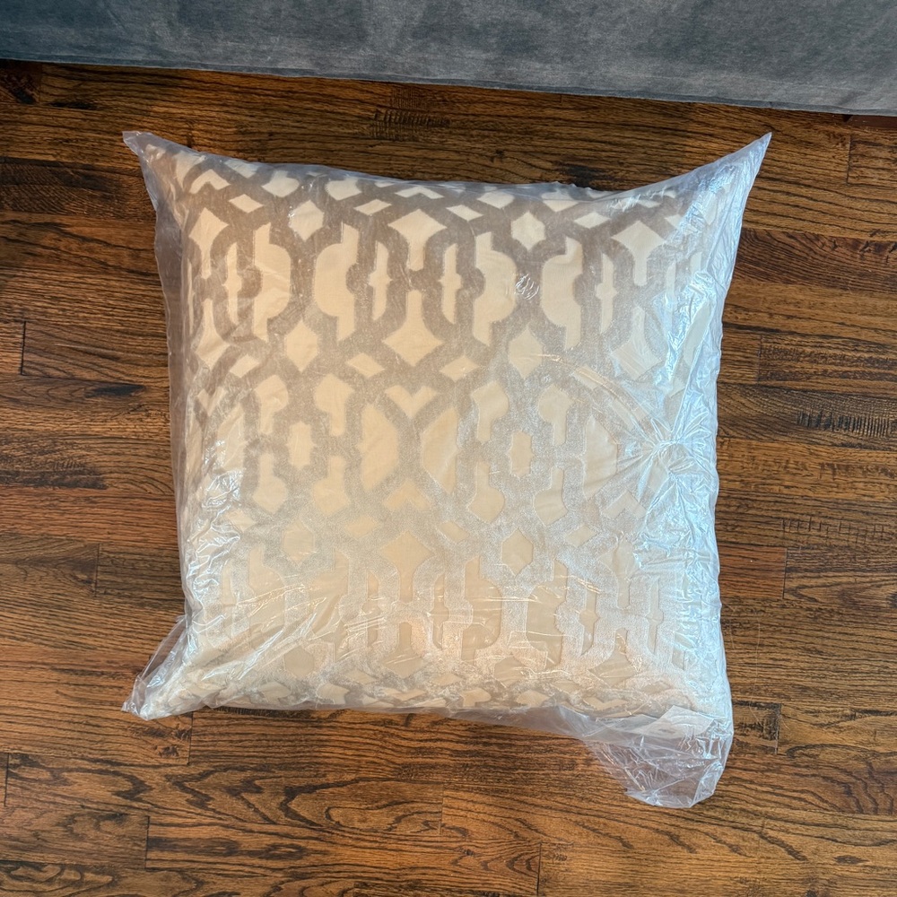 Z Gallerie Gold and Silver Decorative Pillow
